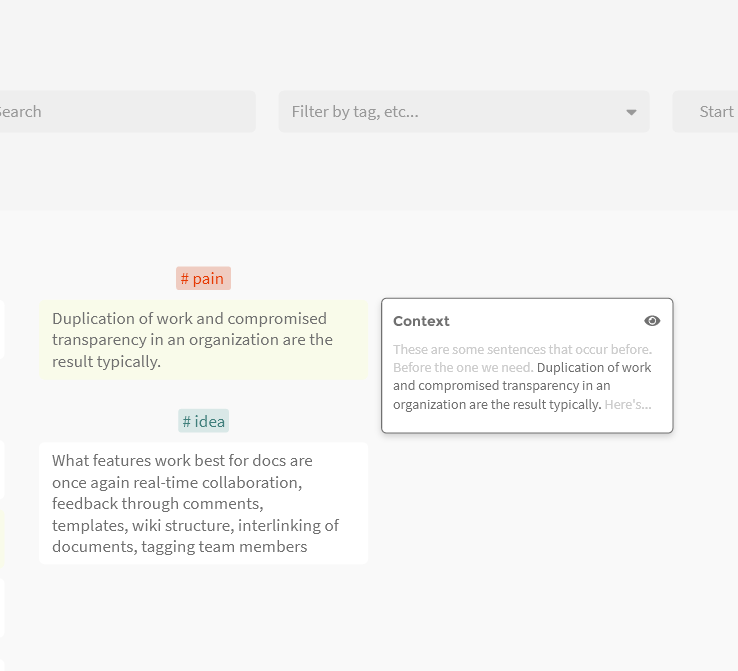Screenshot of followups