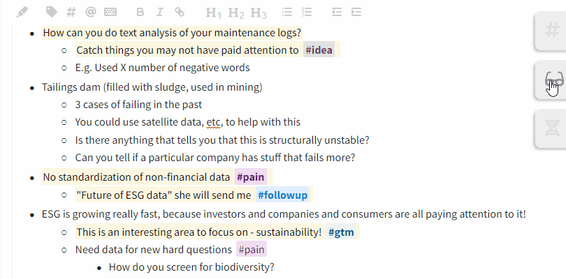 Review sidebar in action, GIF